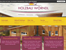 Tablet Screenshot of holzbau-woerndl.de